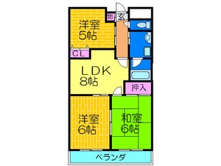 クリスタルハイツ清水丘の物件間取画像